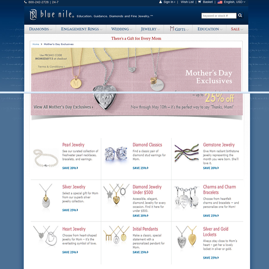 blue nile website
