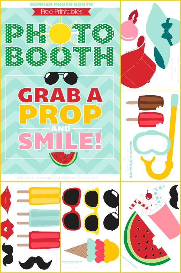 Free Printable Summer Photo Booth Props
