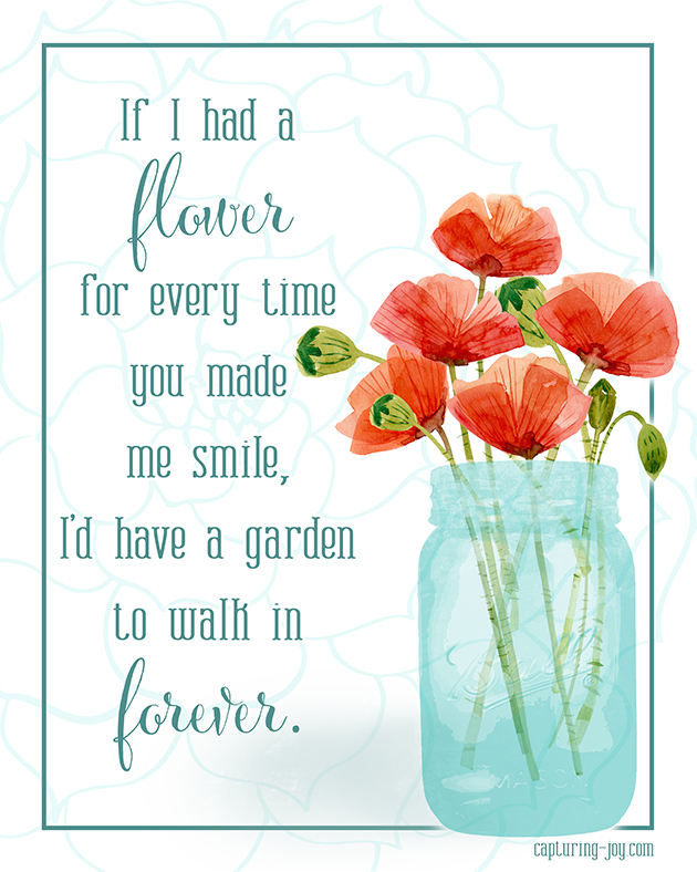  Printable Flower Garden Mother's Day Card