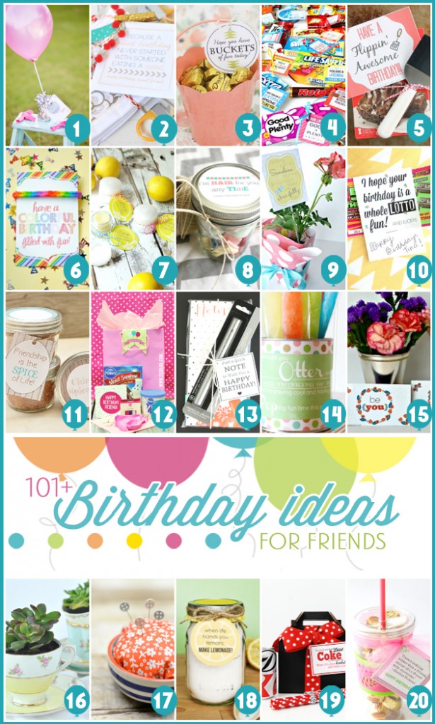 101 Birthday Ideas for Friends! a blog hop on FunkyJunkInteriors.net
