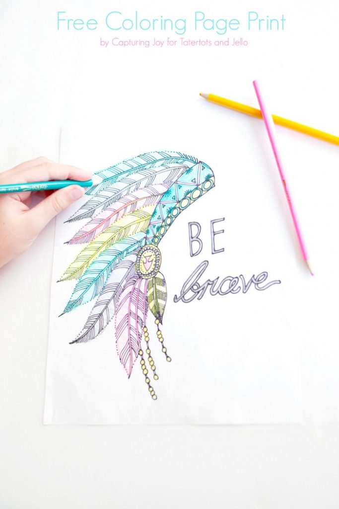 Be Brave Coloring page Print