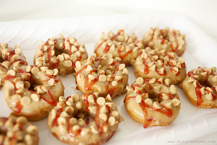 jelly filled peanut butter doughnuts