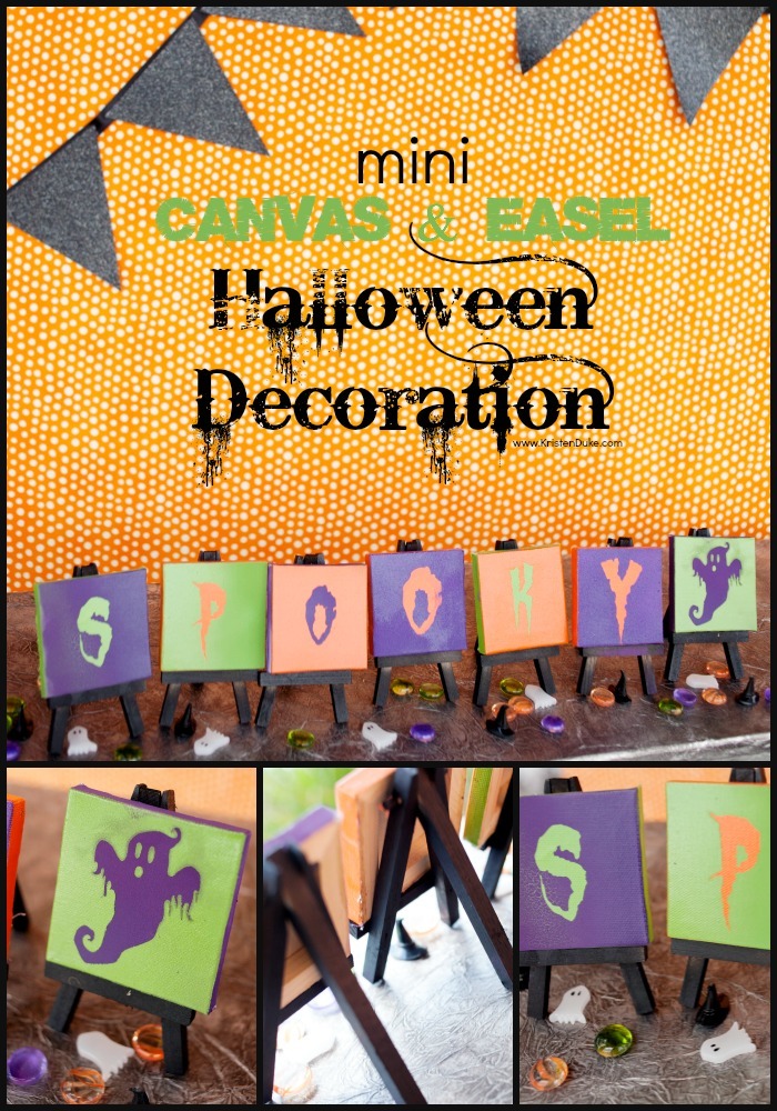 mini Canvas & Easel Halloween Decoration