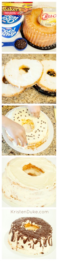 How to make Boston Cream Cake in under 10 minutes by KristenDuke.com