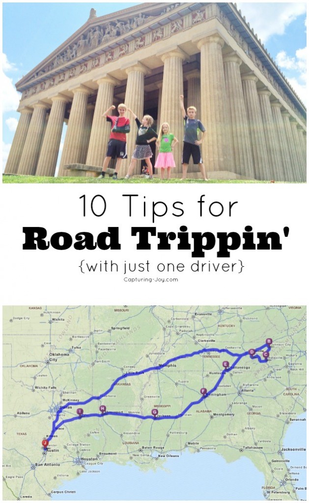 10 Tips for Road Trippin' with just one driver