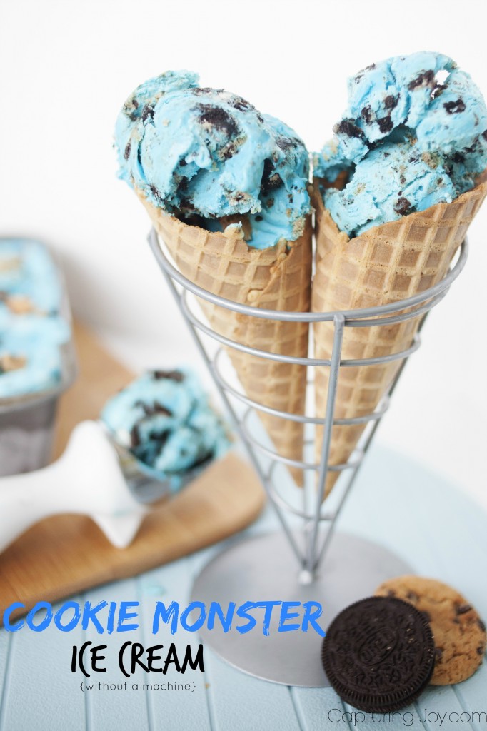 Cookie Monster Ice Cream | Easy Homemade Ice Cream Recipes | Homemade Recipes | Homemade Ice Cream Recipe