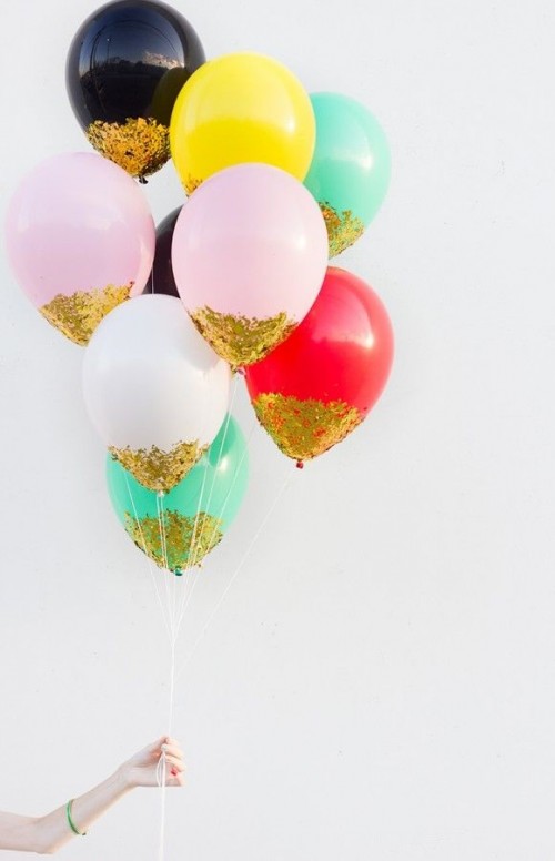 gold tipped balloons