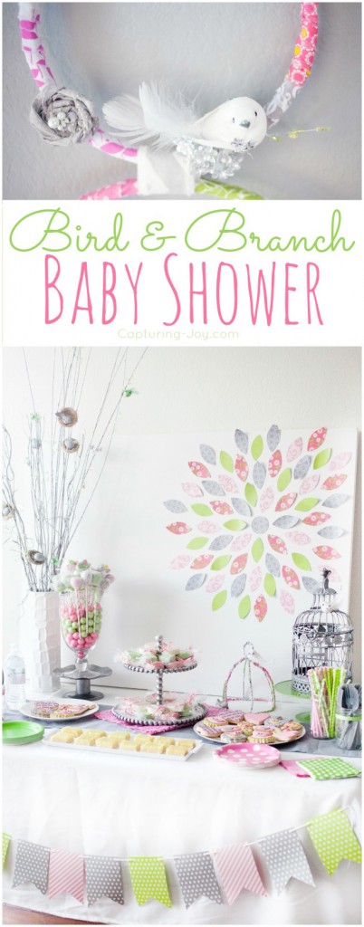 Pink and green baby shower for girls