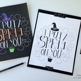 Hand-Lettered Halloween Printable | Dawn Warnaar for Capturing-Joy.com