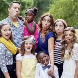 Cute Girls Hairstyles Family with Silly Faces by Kristen Duke