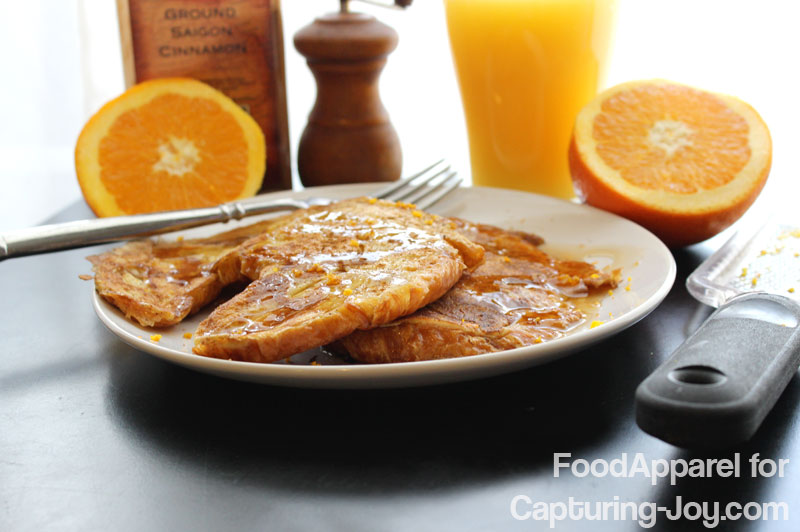 Orange Croissant French Toast - great idea for those day-old croissants!