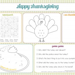 Thanksgiving coloring page