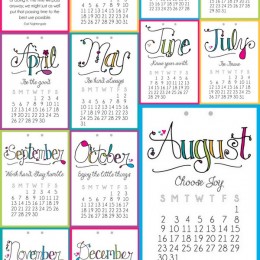 Free 2015 Printable Mini Calendar with a different motivational message each month!