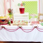 Decorated Christmas Party Table