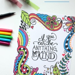 Whimsical If You Can Be Anything Be Kind Print available in 3 sizes | capturing-joy.com