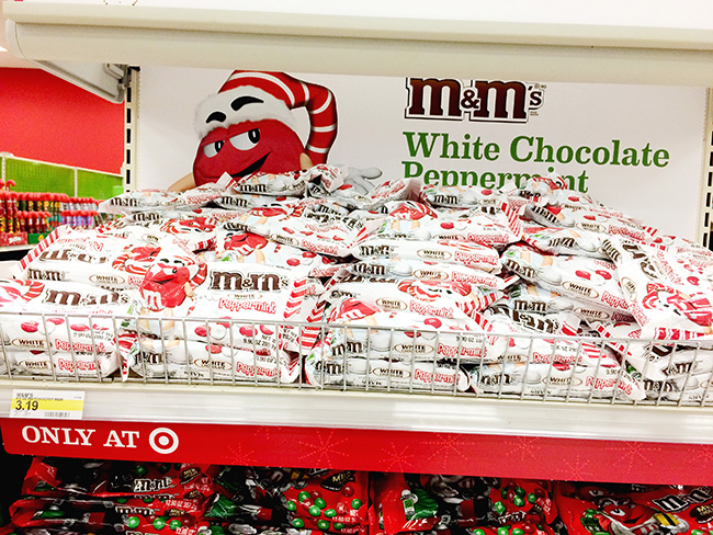 Target only white chocolate pepperment MandM