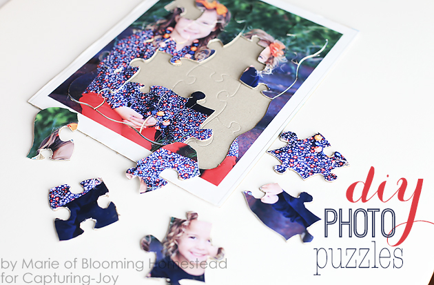 DIY Photo puzzles- fun and affordable way to preserve memories and these make great affordable gifts too!