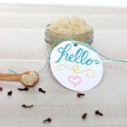 DIY Orange Clover Sugar Scrub + Free "Everyday" Tag Printables | Capturing-Joy.com