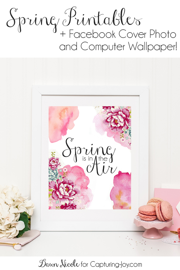 Spring Printables + Tech Pretties! | Two free Spring/Easter Prints + a Facebook Cover Photo and Computer Wall Paper to dress up your tech! | Capturing-Joy.com