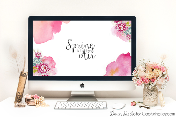 Spring Printables + Tech Pretties! | Two free Spring/Easter Prints + a Facebook Cover Photo and Computer Wall Paper to dress up your tech! | Capturing-Joy.com