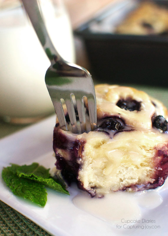 Blueberry Sweet Rolls - The perfect breakfast for a spring morning. 