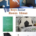 10 Boys Soccer Room Ideas! From paint ideas to decor to cute soccer themed furniture!