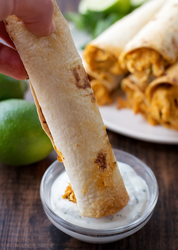 Creamy Chicken Taquitos, great family dinner recipe the kids will love!