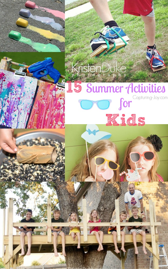 15 Summer Activities for kids!  From crafts to family exercise plans!