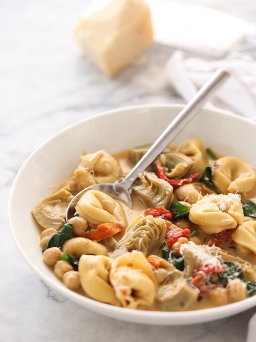 Tortellini and Artichoke Soup Recipe