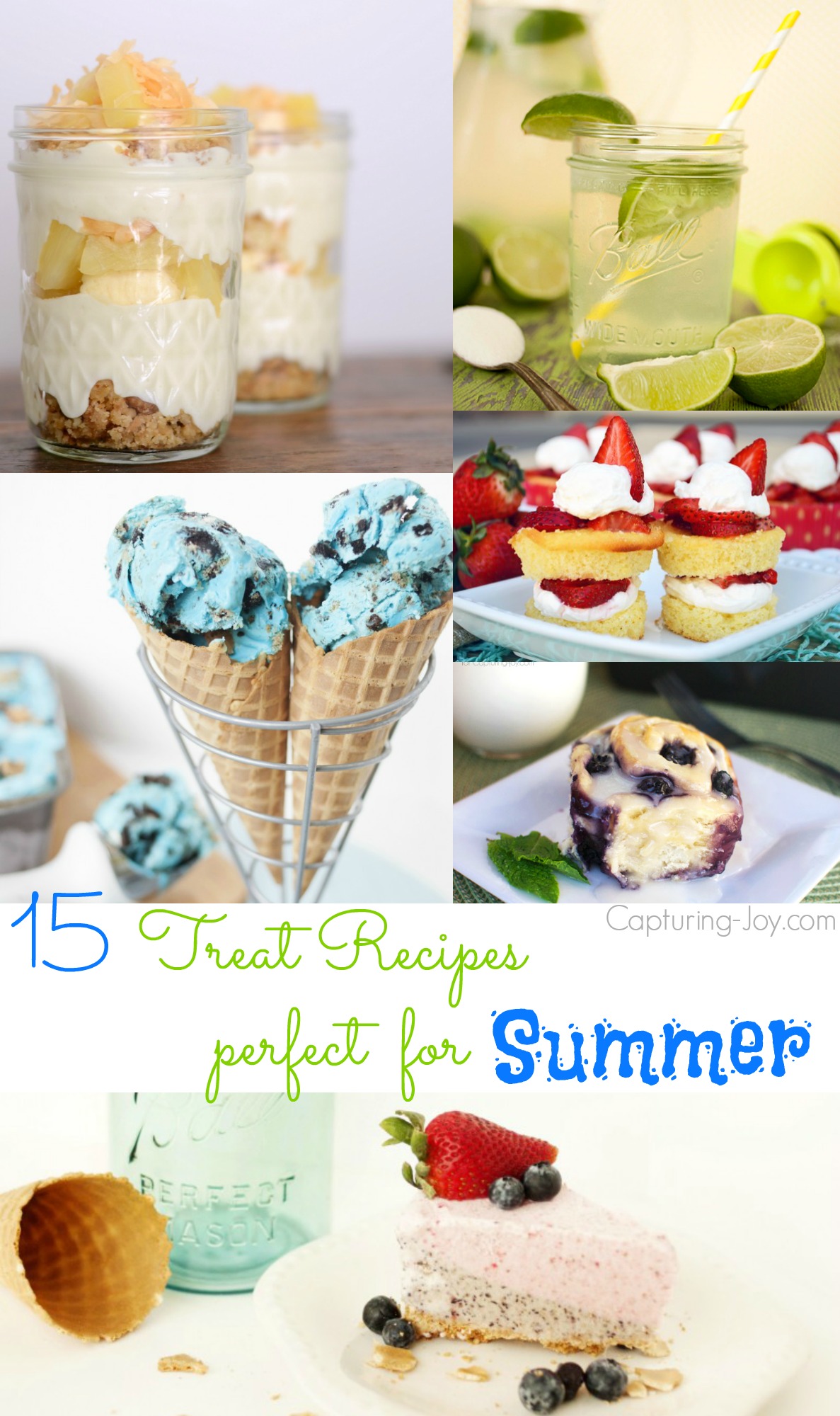 15 Treat Recipes perfect for summer!  From ice cream, to beverages!