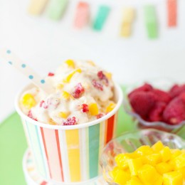 Mango Raspberry Ice Cream