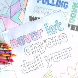 Inspirational Quote Coloring Pages for Kids