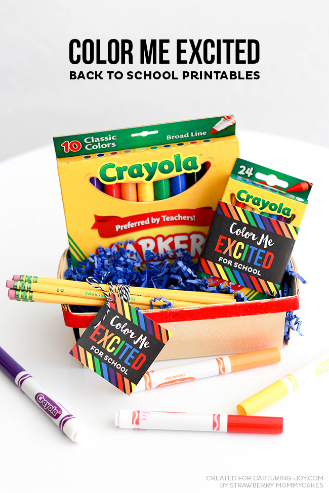 Color Me Excited Back to School Printables