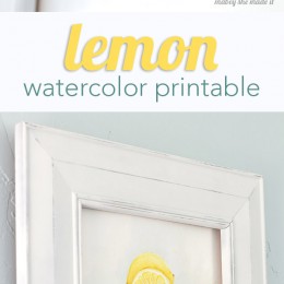 Lemon Watercolor Printable perfect for summer!