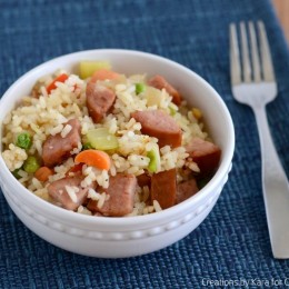 Easy summer meal- Smoked Sausage Fried Rice