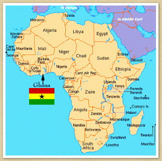 Where is Ghana in Africa