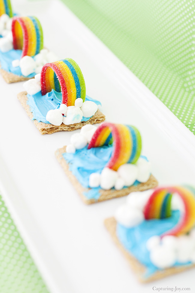 Rainbow Kids Snack - A yummy treat for St. Patrick's day or for teaching about weather
