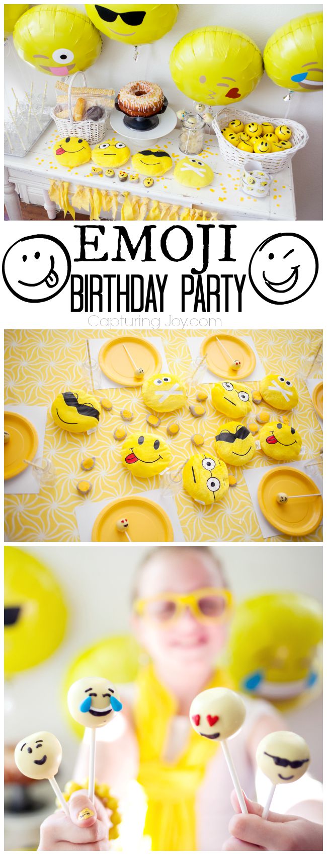 Emoji Birthday Party with Happy Face Emoticons