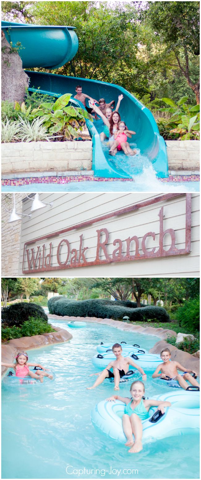Hyatt Wild Oak Ranch, a fun family travel destination with lazy river and water slides.