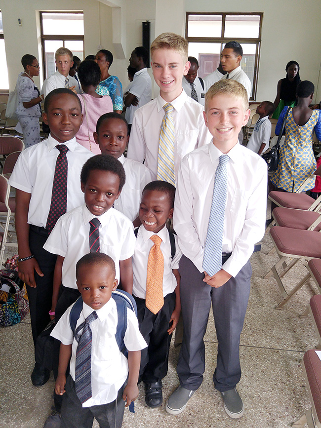 Boys with Ghanaian church boys
