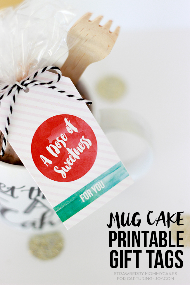 Make someone special a sweet treat with these Mug Cake Printable Gift Tags!