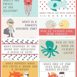 Under the Sea free Printable Lunch box jokes