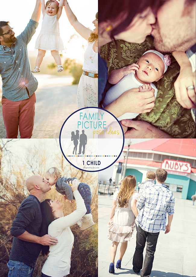 Family photography ideas with one child