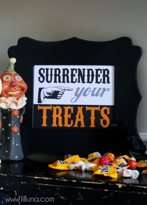 surrender your treats printable