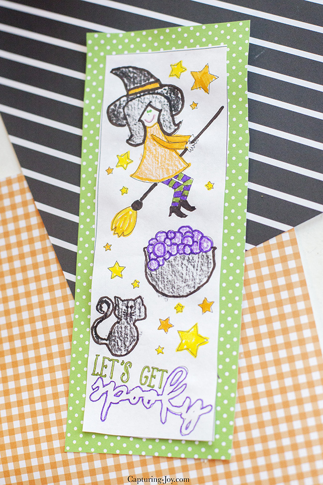 halloween coloring page bookmarks