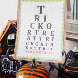 Trick or Treat Eye Chart Printable