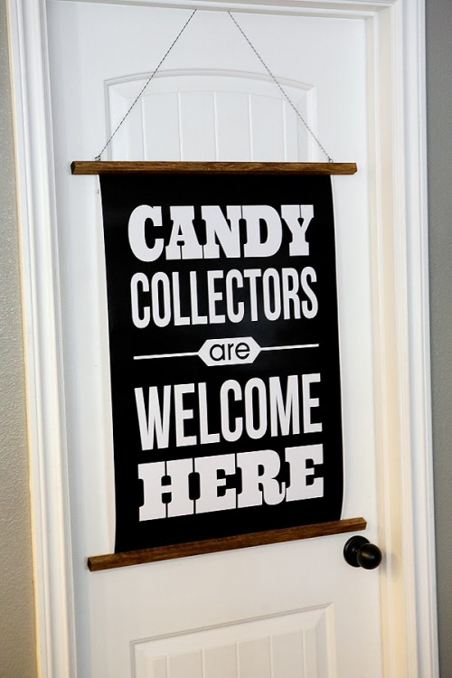 candy collector sign Printable Halloween Decorations