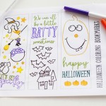 halloween coloring page bookmarks