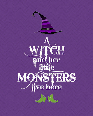 a witch lives here Printable Halloween Decorations