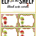Elf on a Shelf blank note cards for Christmas. Free printable.